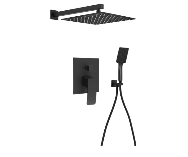 Sapho Ginko Podomítkový Sprchový Set S Pákovou Baterií, 2 Výstupy, černá Mat
