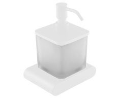 Sapho Flori Dávkovač Mýdla, 300ml, Mléčné Sklo, Bílá Mat