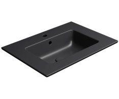 Gsi Pura Keramické Umyvadlo Slim 62x46cm, černá Mat