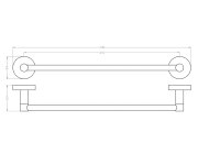 Sapho Magnetický Držák Ručníků 43cm