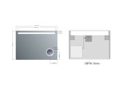 Sapho Astro Zrcadlo S Led Osvětlením 100x70cm, Kosmetické Zrcátko