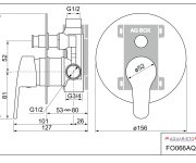 Forum, Podomítková Sprchová Baterie Pro 2 Místa, S Aq-boxem FO066AQ-B