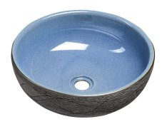 Sapho Priori Keramické Umyvadlo Na Desku, ø 41cm, Modrá/šedá