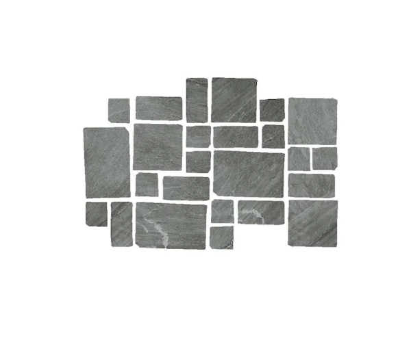 Dlažba jako kámen Coem Cardoso Mosaico Palladiana Grigio Scuro 30x30 Strutt. Buratt. - šedá