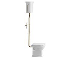 Gsi Classic Wc Mísa S Nádržkou, Spodní Odpad, Bílá-bronz