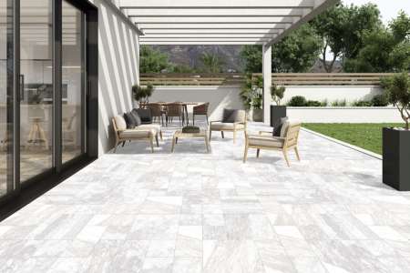 Bílo-šedá mramorová dlažba Codicer Evora White Modular