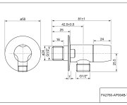 Rohový Ventil Black S Keram.vrškem 1/2"x 1/2" Sítko, červený - Fanski FA2760-AP004B-T-12