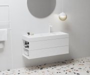 Umyvadlo Lite 120/80 L/P, s otvorem pro baterii, bez přepadu - Umyvadlo Lite 120/80 L, s otvorem pro baterii, bez přepadu XJXL1212000