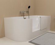 Polysan Portas R Asymetrická Vana S Dvířky, 160x75x60cm, Bílá