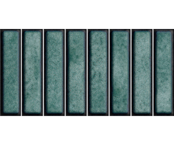 Retro obklad El Barco Domino Verde 15x30 Luc. - tyrkysová