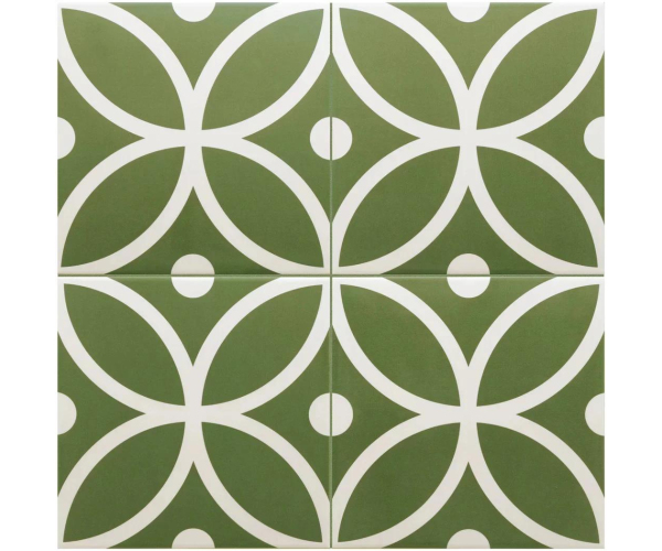 Retro dlažba Equipe Rivoli Bergen Verde Decor 20x20