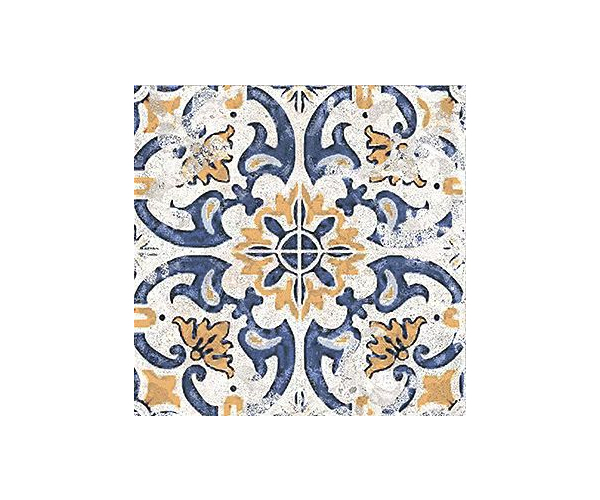 Vzorovaná retro dlažba Xclusive Mystique Porto 20,5x20,5 - modrá, bílá, žlutá
