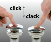 Sapho Umyvadlová Výpust 5/4“, Click-clack, Velká Zátka, 10-80mm, Abs/chrom