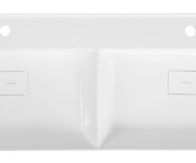 Sapho Godiva Dvojumyvadlo, Litý Mramor, 119x44cm, Bílá
