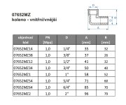 Koleno Vnější/vnitřní Závit - Mosaz - 6/4" 07652MZ64