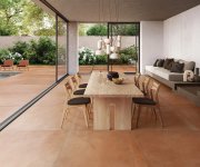Dlažba jako cihla Cerdomus Crete Terracotta 100x100 Rett. - cihlová