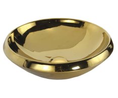 Creavit Minimal Umyvadlo Na Desku Kulaté, Průměr 45cm, Zlatá