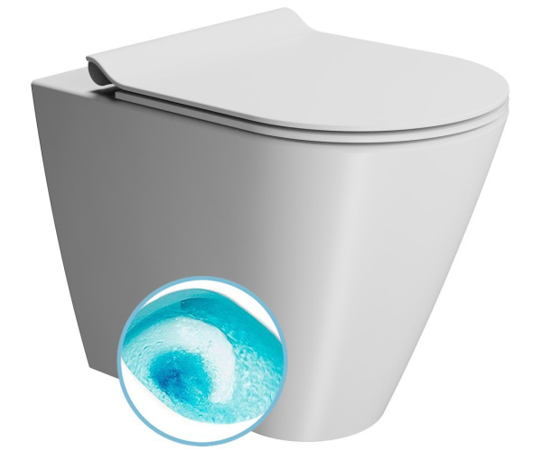 Gsi Kube X Wc Mísa Stojící, Swirlflush, 36x55cm, Spodní/zadní Odpad, Bílá Dual-mat