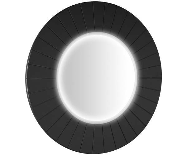 Sapho Lumiro Strip Kulaté Zrcadlo S Led Osvětlením V Rámu ø 90cm, Carina