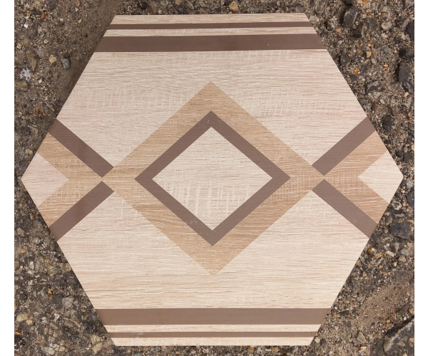 Retro dlažba Deceram PAM DecoWood Haya MIX 25,8x29 Hex (skladem)