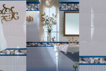 Retro koupelna Brennero Ricordi Blooming Bleu