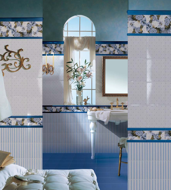 Realizace Retro koupelna Brennero (Fineza) Ricordi Blooming Bleu