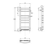 Aqualine Supe Elektrický Sušák Ručníků, 360x800mm, 107w, Bílý