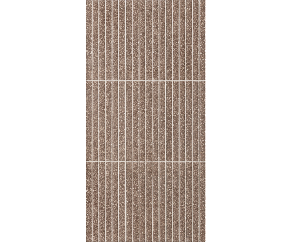Obklad Ascot Oita Hashi Plum 12,5x25 Nat. Rett. - hnědá