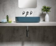 Isvea Infinity Oval Keramické Umyvadlo Na Desku, 55x36cm, Zelená Petrol