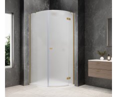 Polysan Globe Gold Matt čtvrtkruhový Sprchový Kout 900x1000mm, Matné Sklo, Pravé