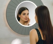 Sapho Lumiro Strip Kulaté Zrcadlo S Led Osvětlením V Rámu ø 90cm, Verde