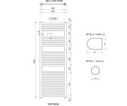 Aqualine Alya Otopné Těleso Rovné 450x1420mm, Chrom