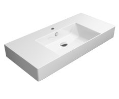 Gsi Kube X Keramické Umyvadlo 100x47cm, S Odkládacími Plochami, Bílá Extraglaze