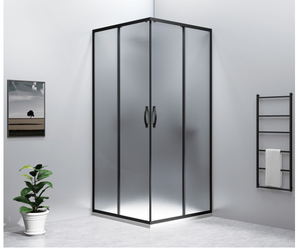 Gelco Sigma Simply Black čtvercový Sprchový Kout 900x900 Mm, Rohový Vstup, Sklo Brick