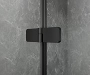 Polysan Globe Black čtvrtkruhový Sprchový Kout 900x900mm, čiré Sklo, Pravé