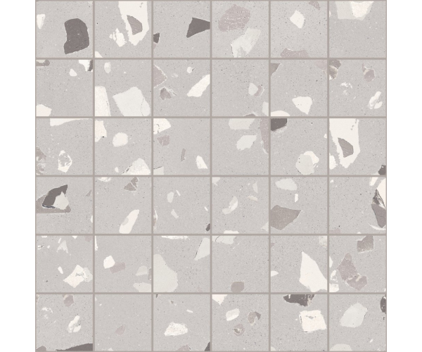 Mozaika Sant Agostino Deconcrete Mosaico De-Medium Pearl 30x30 - šedá