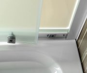 Aqualine Arlen čtvrtkruhová Sprchová Zástěna 800x800 Mm, Sklo Brick
