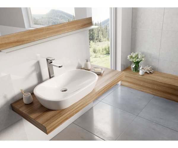 Umyvadlo Ceramic O - Umyvadlo Ceramic O 60, bez otvoru pro baterii, bez přepadu, bílá