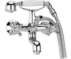Aqualine Victoria Nástěnná Vanová Baterie Kompletní, Chrom