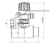 T-3360.pp-r Dn22, Pojistný Ventil, 6,7 Bar, SLOVARM 05890SL-25PPR