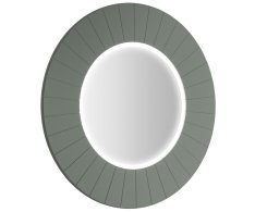 Sapho Lumiro Strip Kulaté Zrcadlo S Led Osvětlením V Rámu ø 90cm, Verde