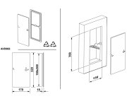 Vanová Dvířka 150 X 300 Bílá - Plast ALC-AVD002