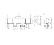 Ventil rohový dvojitý s keramickými vršky 1/2“x 2 x 1/2“  RV0222