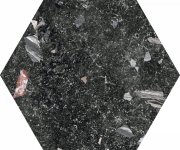 Dlažba jako kámen Codicer Sonar Hex Dark 22x25 - černá