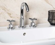 Sapho Axia Tříprvková Stojánková Umyvadlová Baterie, Chrom