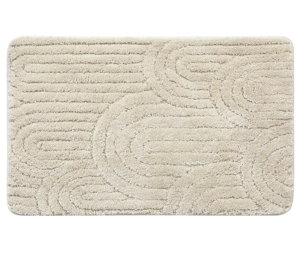Aqualine Rist Koupelnová Předložka, 50x80cm, 100% Polyester, Protiskluz, Ecru
