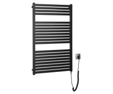 Aqualine Tondi-e Elektrické Otopné Těleso Rovné 600x970 Mm, 400 W, černá Mat