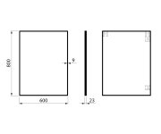Sapho Notion Slim Zrcadlo V Rámu 60x80cm, Bílá Mat