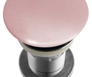 Sapho Umyvadlová Výpust 5/4“, Click-clack, Betonová Zátka, 10-80mm, Růžová Pololesk