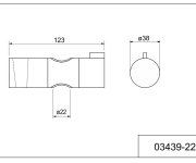 Posuvný Držák-jezdec Ke Sprchové Tyči, Průměr 22 Mm 03439-22